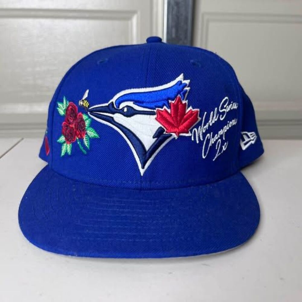 New Era Toronto Blue Jays World Series Champions 40th Season Patch Hat Cap 7 1/4